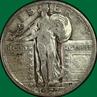 1927-D Standing Liberty Quarter Very Fine VF Coin, Scratches #37778