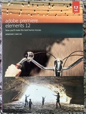 OPEN BOX Adobe Premiere Elements 12 for Win/Mac -  New CD w/ License Key