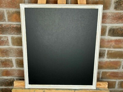 Vintage weiß Distressed verziert Shabby Chic gerahmte Kreidetafel Hochzeit Kneipe