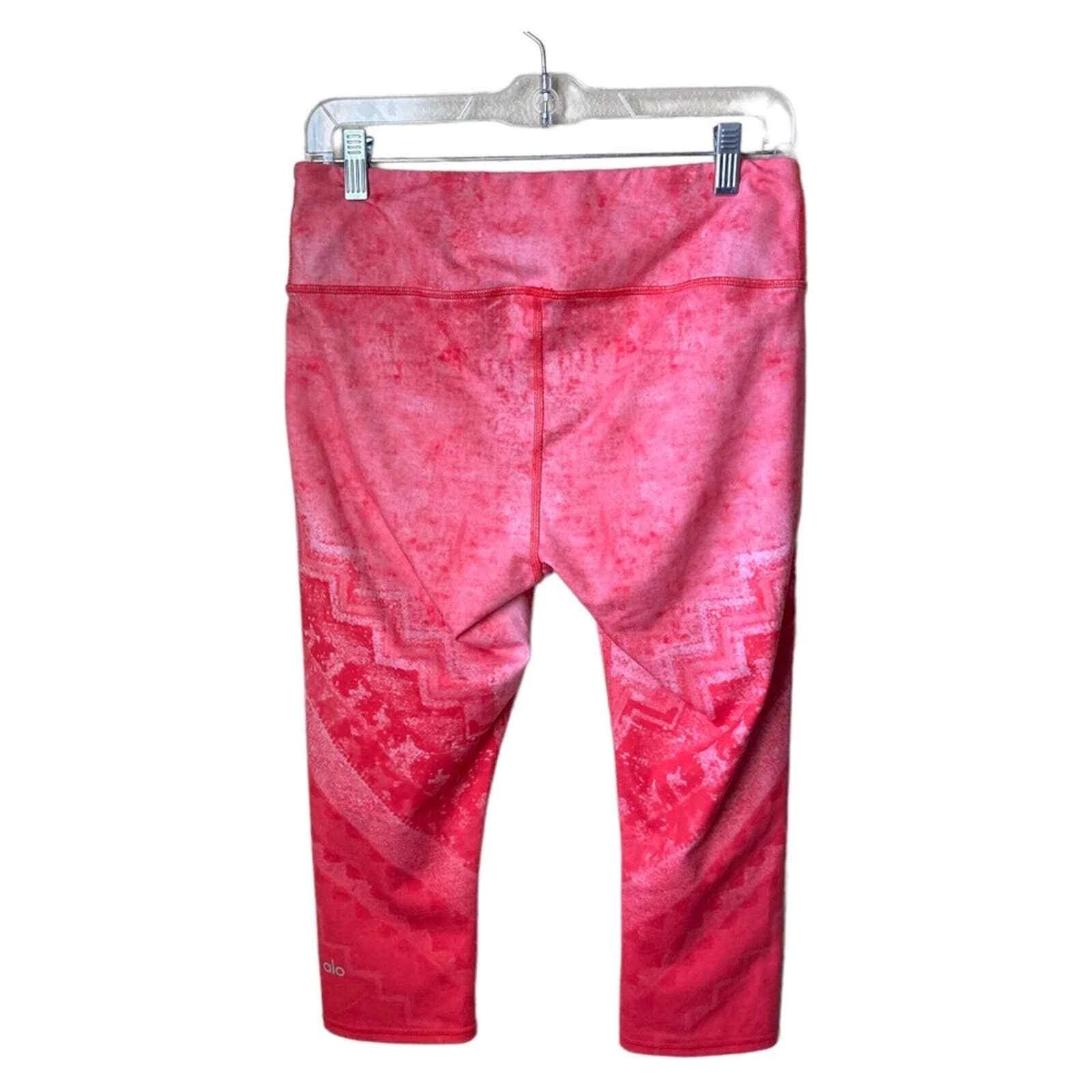 alo-yoga poppy cropped geometric pattern leggings