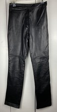 Wilsons Leather Maxima Black Pants Straight Leg high waisted Y2K Biker