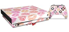 Skin for XBOX One X Console Controller Pink Orange Lips Decal