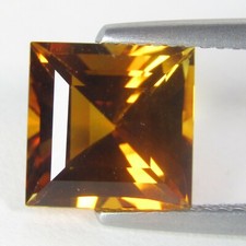 3.47Cts Excellent Natural Sparkling Square Cut Citrine 9mm Loose Gemstone VIDEO