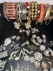 Vtg Art Deco Jewelry  Lot Pieces Rhinestone Sterling ,14 Gold Kramer, Coro ….