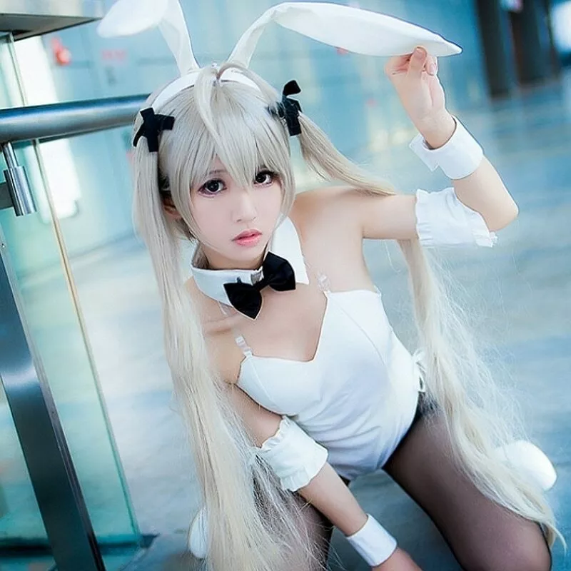 Anime In Solitude Kasugano Sora Cosplay Costume Sexy Bunny Girl Maid Outfit Set