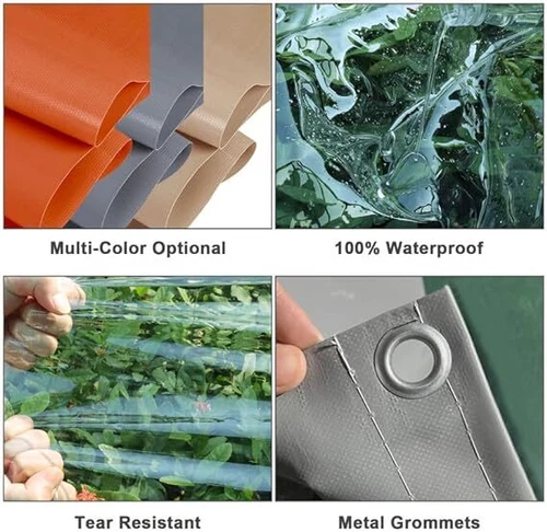 Outdoor Klar PVC Plane Vorhang Wasserdicht Schwerlast Terrasse Regenfest Vorhang USA - Bild 23 von 25