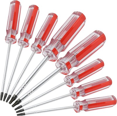 8PCS Magnetic Torx Screwdrivers Set Torx Security Screwdriver T8、T9、T10、T15 T...
