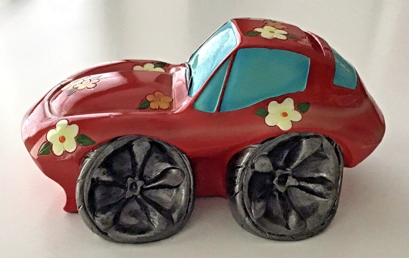 Unbranded Ceramic Resin Hand-Painted Muscle Car Coin Bank 7x5x3.5