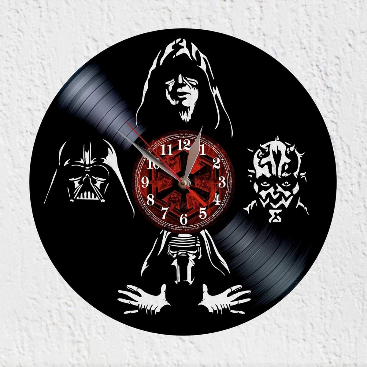 OROLOGIO IN VINILE DA PARETE SU LP 33 STAR WARS DARTH VADER