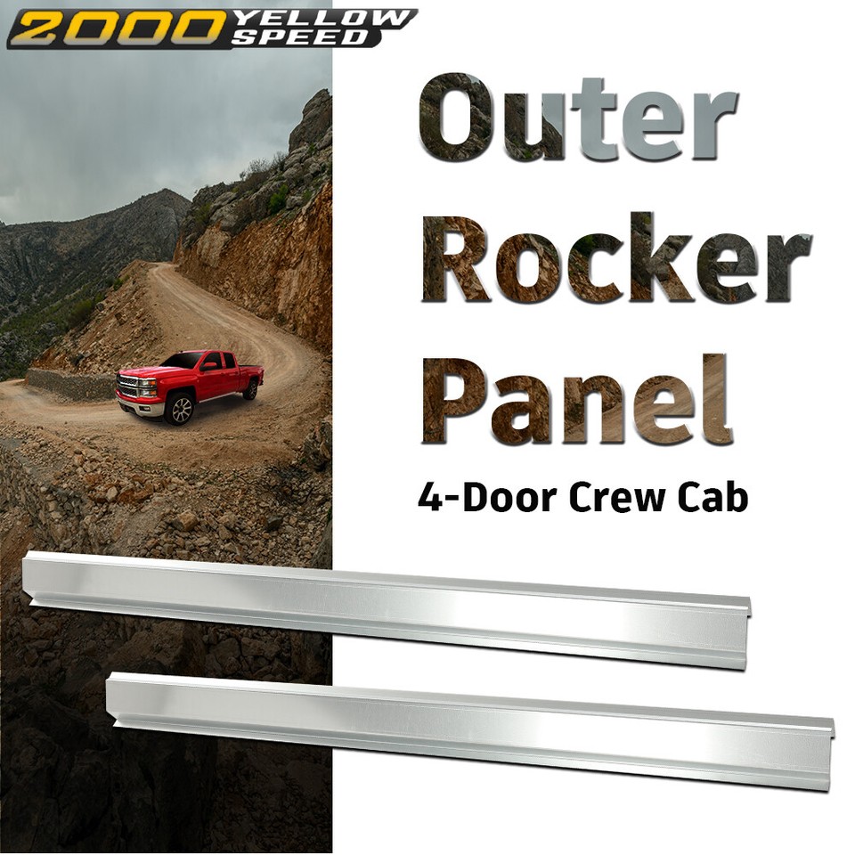 Outer Rocker Panel Fit For 2014-2016 Chevy Silverado GMC Sierra 4 Door ...