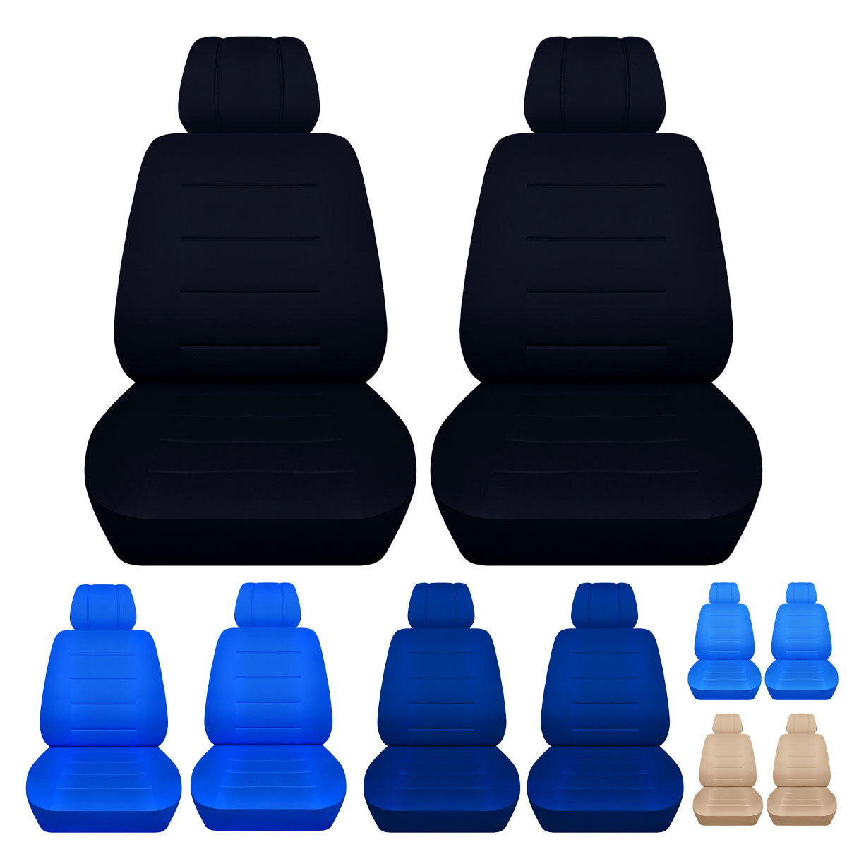Two Front Seat Covers Fits 2019 to 2023 Chevy Blazer Bucket Seat Solid