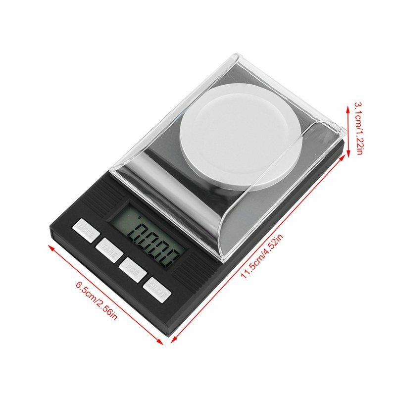 G&G LS Taschenwaage Digital - Extra Große Wiegefläche 10x10cm