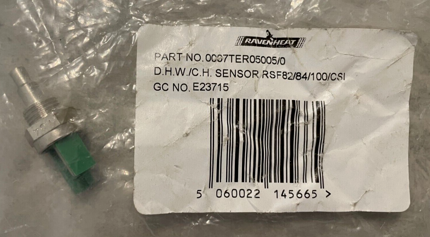 Ravenheat RSF 82 84 100 E ET CSI 85 85T DHW/CH Sensor 0007TER05005/0 New Genuine