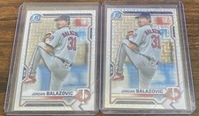 Jordan Balazovic 2021 Bowman Prospects Chrome Mojo Refractor #BCP-61 Lot (2)