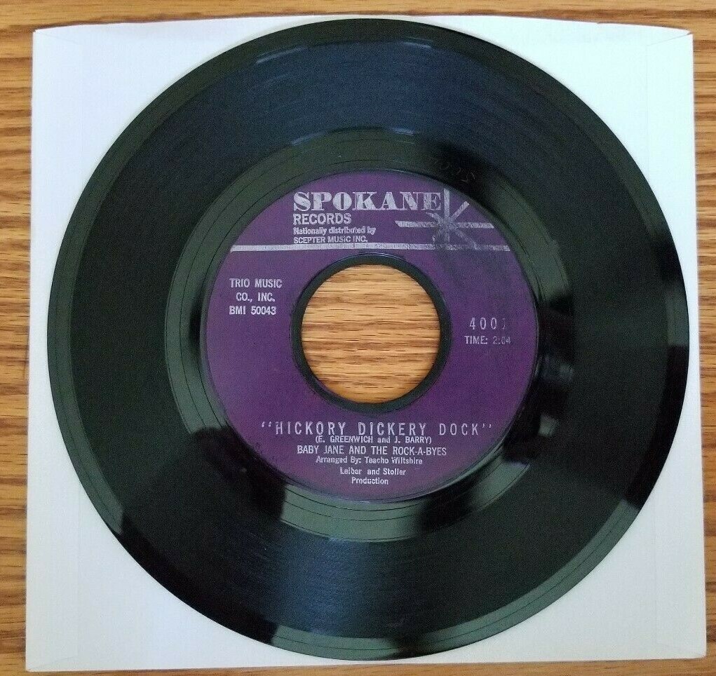 Vintage 45 Baby Jane And The Rock-A-Byes Hickory Dickery Dock