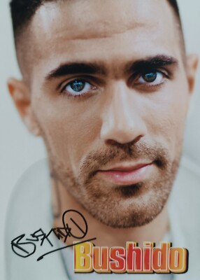 BUSHIDO - Autograph Card 14x10cm - RARE Rapper Fan Collection Photo Card Magazine