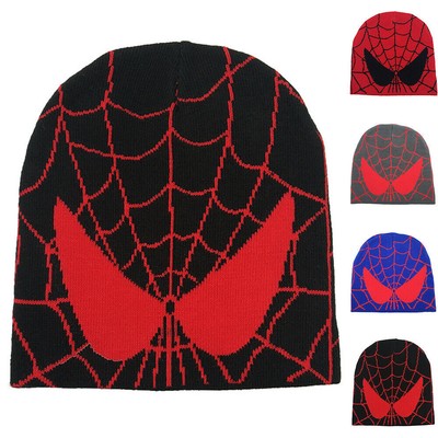 Damen Herren Spiderman Strickmütze Beanie Wintermütze Hip Hop Stretch Mütze Ski 