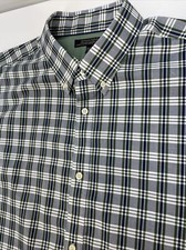 Banana Republic Slim fit Non Iron Button Down L/S Shirt Men  s XXL Green Plaid