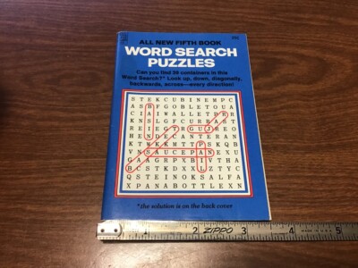 HIGH GRADE Unused Dell mini book: WORD SEARCH PUZZLES 5th book - 64pgs - 1973