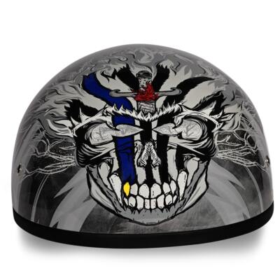 Daytona Helmets Skull Cap W/ Thunder DOT Approved Motorcycle Helmet D6-TH
