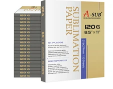 2200 Sheets A-SUB Sublimation Paper 8.5x11 120g Inkjet Heat Transfer Cotton Poly