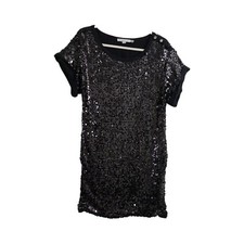 See By Chloe Dress 2 Black Sequin Mini Short Sleeve Eras Tour Taylor Swift