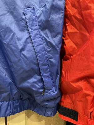 VTG 90s Patagonia Full Zip Light Jacket Nylon Red Blue Made in