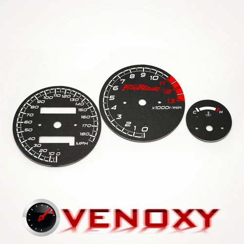 Honda CBR 900 RR 919 SC33 1996-1997 Gauge Faces MPH BLACK