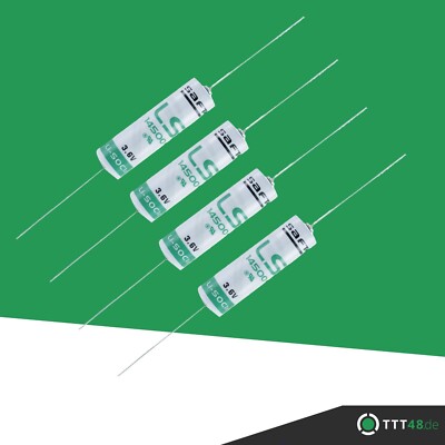 4 x Saft Lithium Batterie 3,6V 2,6Ah AA LS14500CNA mit Axial-Drahtausgängen lose