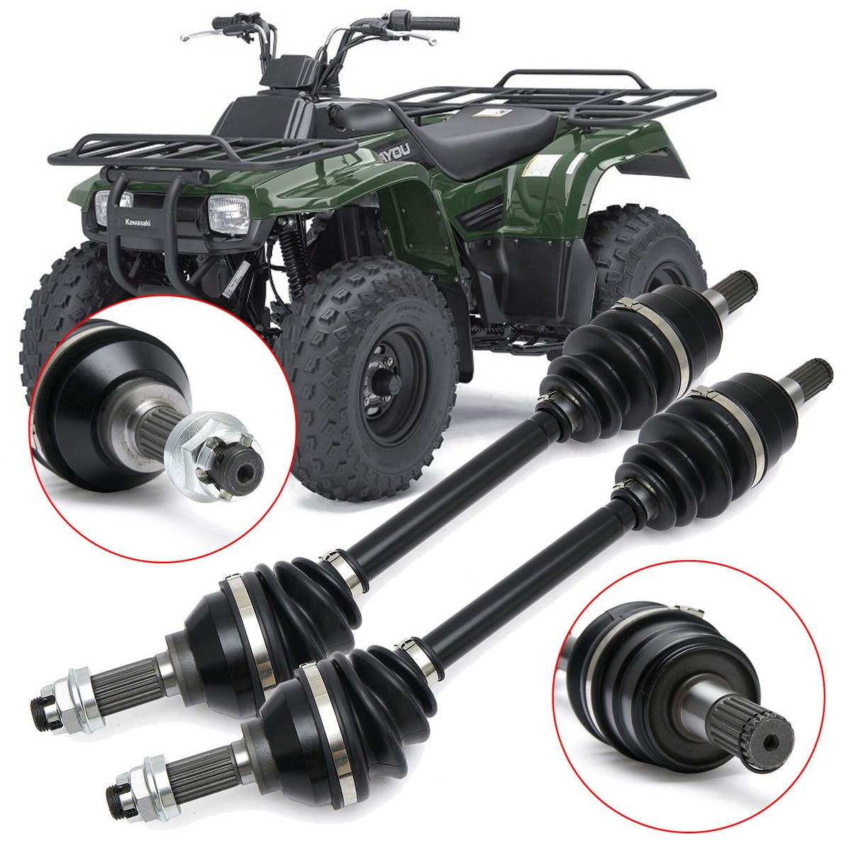 for Kawasaki Bayou 300 KLF300C 4X4 1989-2005 Front Right and Left