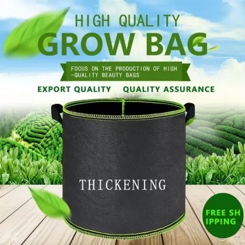 10 PCS Plant Grow Bag Fabric Pot Container 15Gallon 50x30cm - Picture 6 of 12