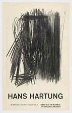 HANS HARTUNG German Artist 1963 Original Vintage Poster lithograph