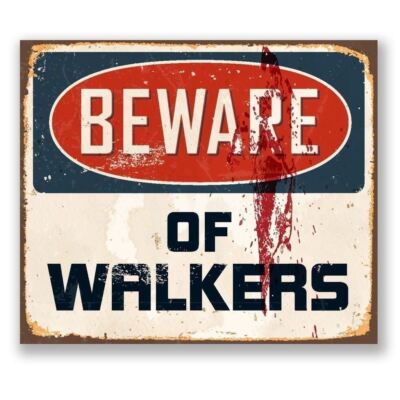 The Walking Dead TV Show WALKERS Zombie Retro Tür Metall Alu Vintage Schild