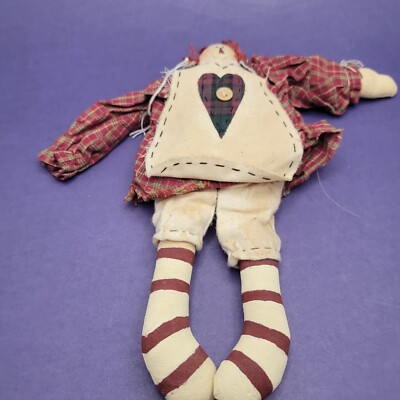 Vintage Country Rag Doll 10 inches Tall