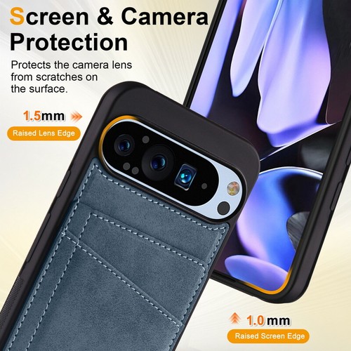 Wallet Case For Google Pixel 9A 9 Pro XL 8 8A Hybrid Card Slot Plain Stand Cover - Picture 6 of 17