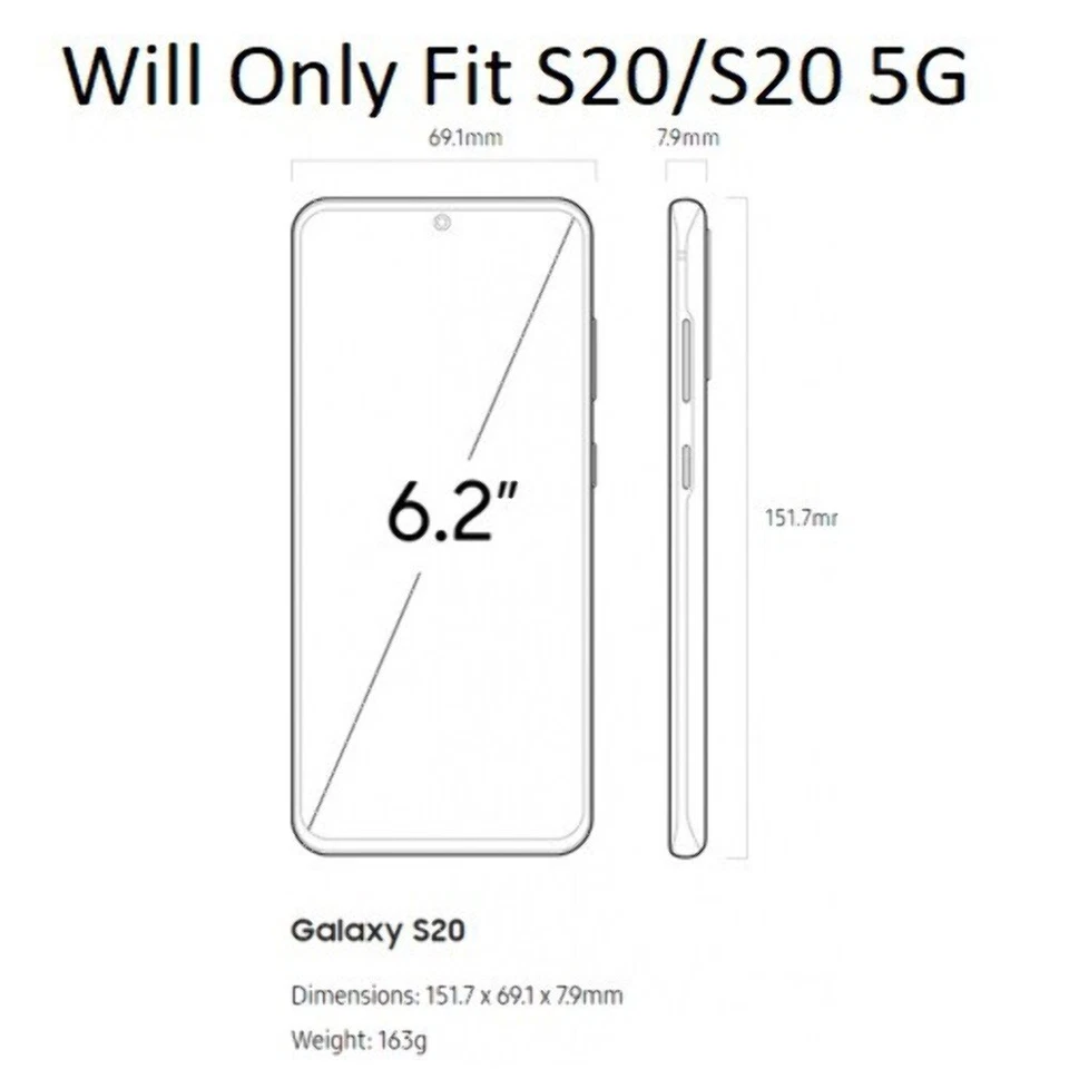 Funda tipo billetera magnética a presión para Samsung S20 6,2" con soporte para tarjeta de dos filas NEGRA Foto 2 de 2