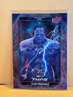 2023 UD Marvel THOR LOVE AND THUNDER KORG ENSEMBLE LOVE SILVER #E-4. Nice
