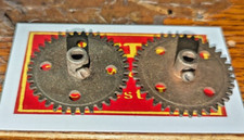 PAIR ORIGINAL BRASS TYPE A.C. GILBERT CJ GEARS 50'S