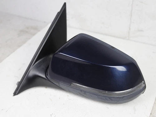 BMW F10 528 535 550 DRIVER LEFT FRONT DOOR MIRROR FOLD BLUE A89 2014 - 2016 OEM
