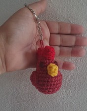 Crochet Chicken Keychain