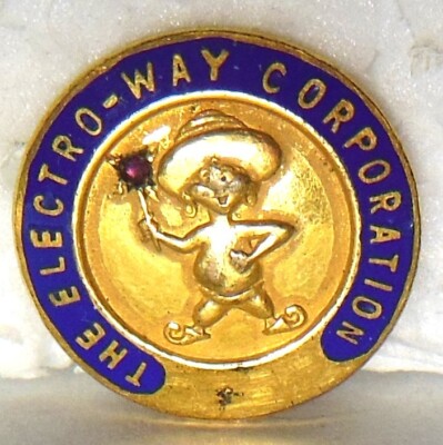  VTG. Electro-Way  Corp. Co. employee service award tie/ lapel pin sink center