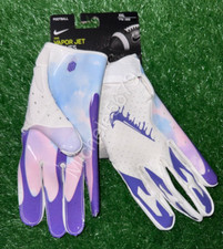 Nike NFL OBJ PE Vapor Jet 6.0 Football Gloves White Purple Drip Size 2XL New