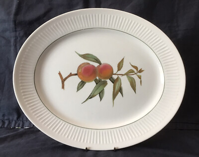 Royal Worcester Eversham Vale - Shelton Orchard - ovale Platte/Platte 13 x11 