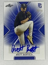 2021 LEAF PERFECT GAME BLUE BRETT BARFIELD PAPER RC AUTO # 14/15