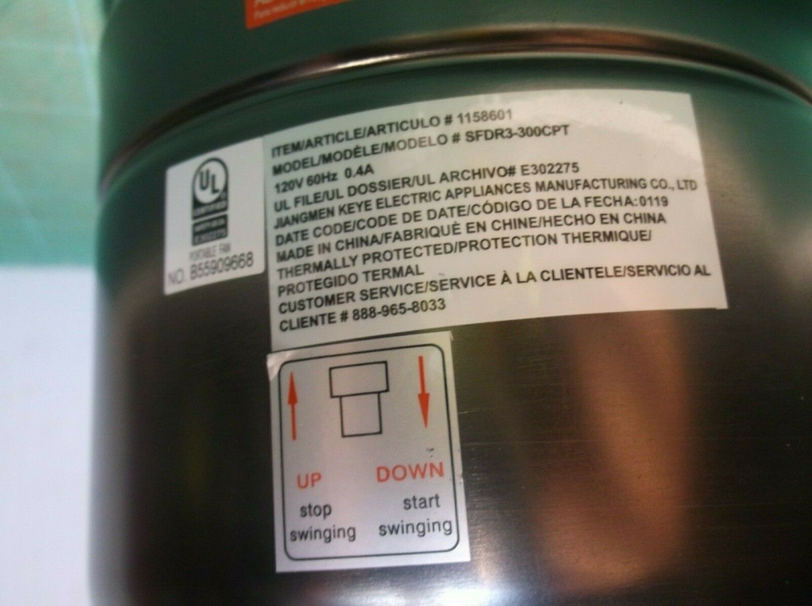 Motor Housing Off Of A KOOLFLO 12" 3Speed Indoor Desk Fan SFDR3300CPT eBay