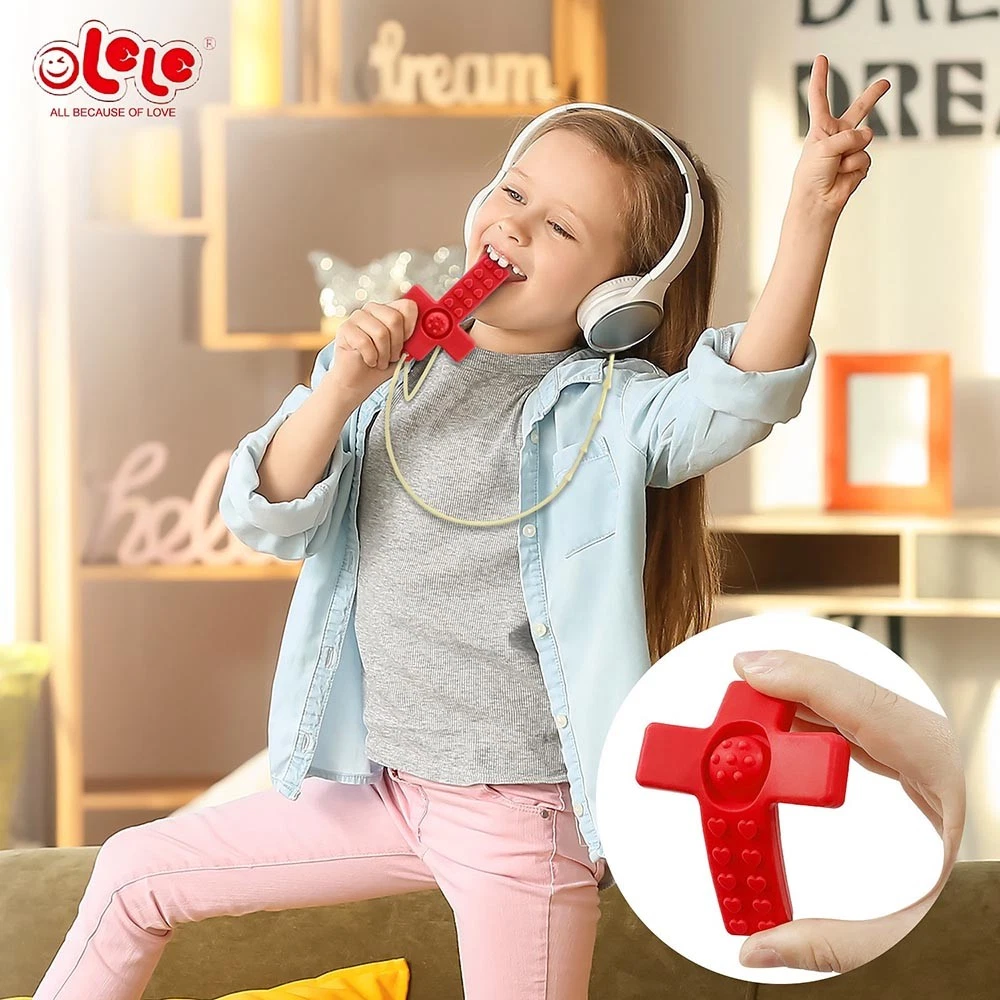 Soft Chewable Durable Child-Friendly 6-Piece Children's Cross-shaped Teether Set