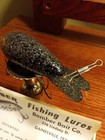 BOMBER LURES #316 BLACK GLITTER WOOD ORIGINAL BOX & PAPERWORK GAINESVILLE TEXAS — photo 2