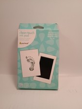 pearhead clean touch ink pad for babies first foot print , new , 2 print cards