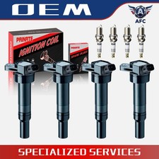 4 Ignition Coil Spark Plug for Hyundai Elantra Tucson Kia Forte Soul UF651 OEM