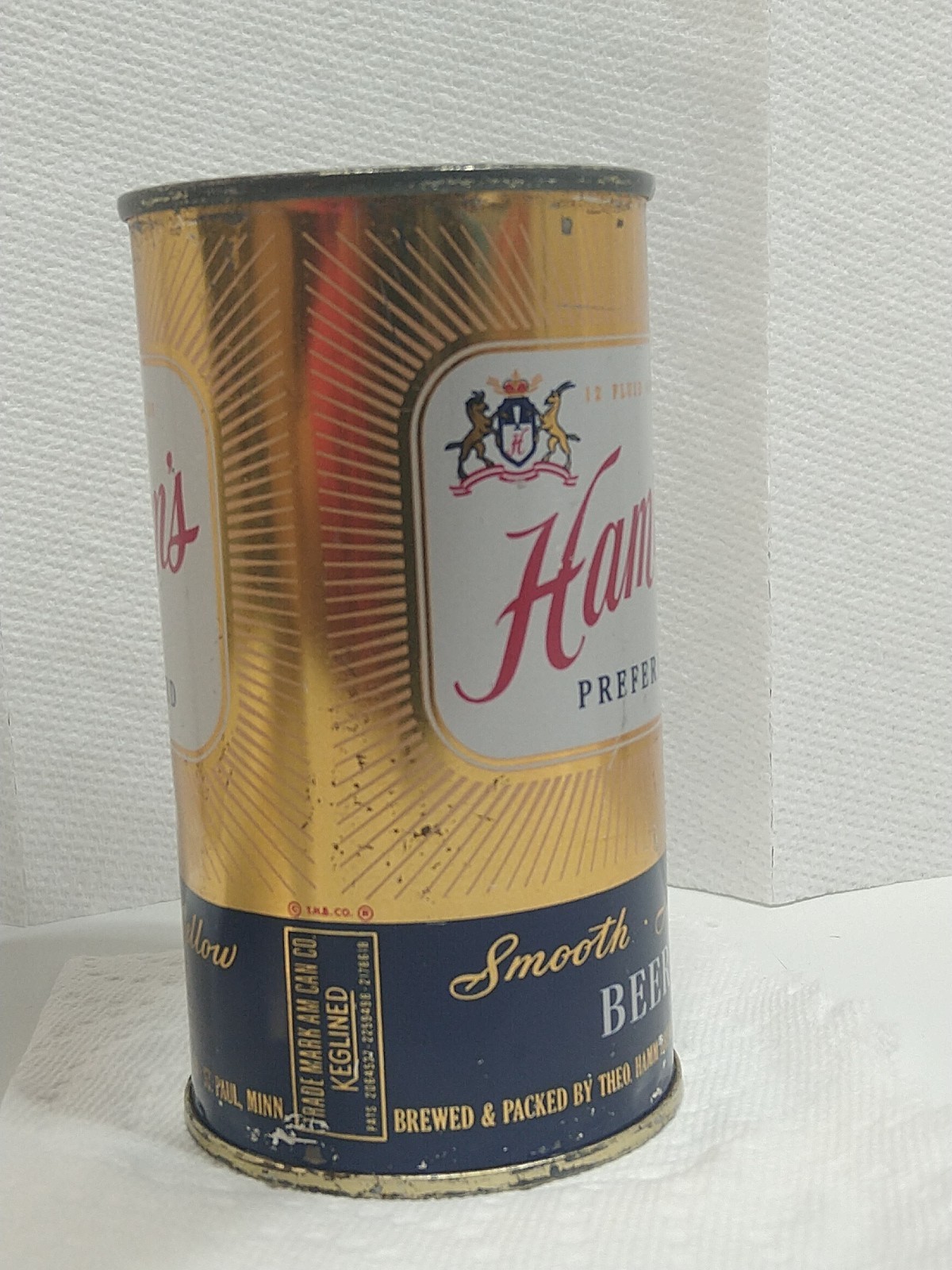 Hamm Prefered Flat top beer Can